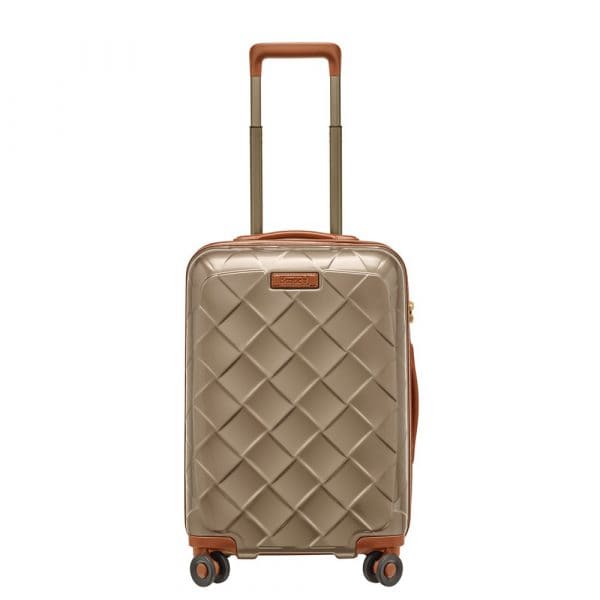 Stratic Leather and More 4-Rollen Trolley S 55 cm Champagner